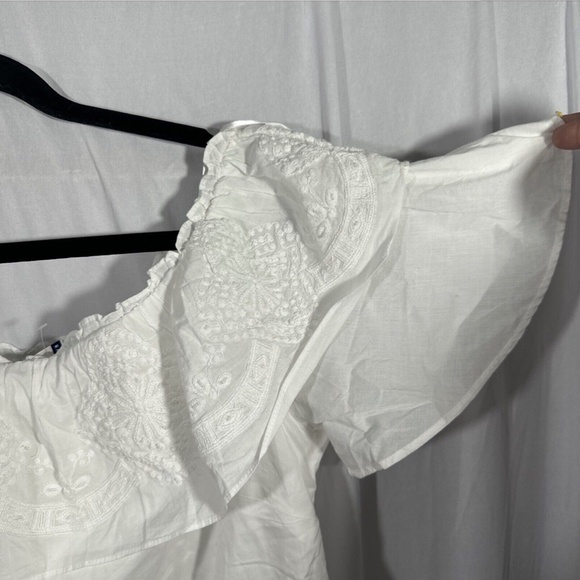 NWT $70 Lauren RALPH‎ LAUREN [ XL ] Beaded Embroidered Off Shoulder Blouse - Picture 7 of 15